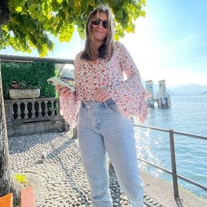 Free People floral body suit